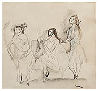 Three Girls by Jules Pascin 1917